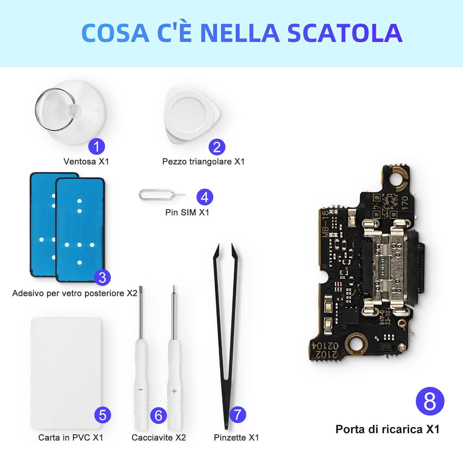 CONNETTORE DI RICARICA + MICROFONO + JACK AUDIO - Foto 4