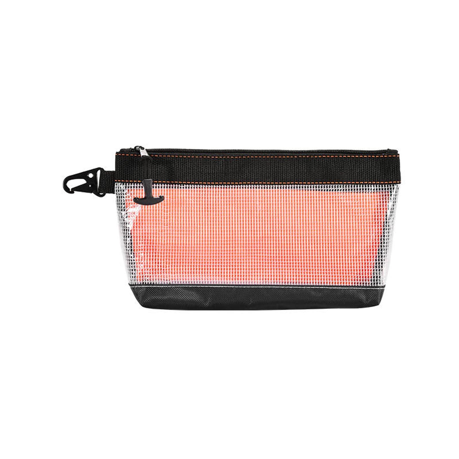 FackLOxc Transparent Antistatic Waterproof Tool Pouches Bag 1680D Oxford Fabric Reinforced Zipper for Mechanics Electricians Clear PVC Tool Storage Bag