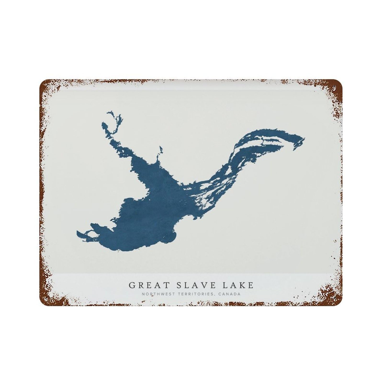 xiaoxiaoshen Great Slave Lake Map Canada (2) Wall Decor Art Metal Tin Poster Modern Home Decor Art Home Bar Shop Decorations Vintage Sign 30x40cm