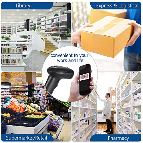 Handheld CCD Barcode Scanner USB Automático Com Fio 1D Leitor de Código de Barras Leitor de Varredur