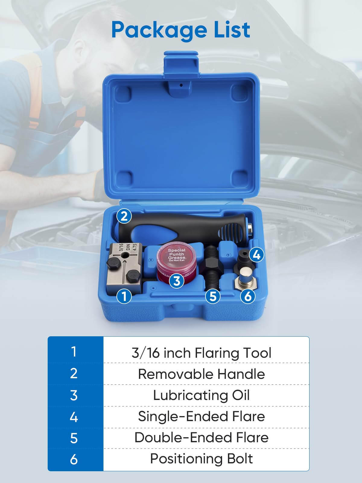 Set attrezzi doppia bordatura cavi freni DIN 4,75 mm universale kit riparazione rame nichel acciaio auto camion