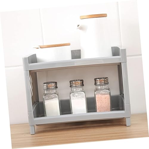 Miniatura 3 de BESTonZON Estante de almacenamiento de cocina, estantes de almacenamiento de plástico, estantes de plástico, estante de almacenamiento de cocina,
