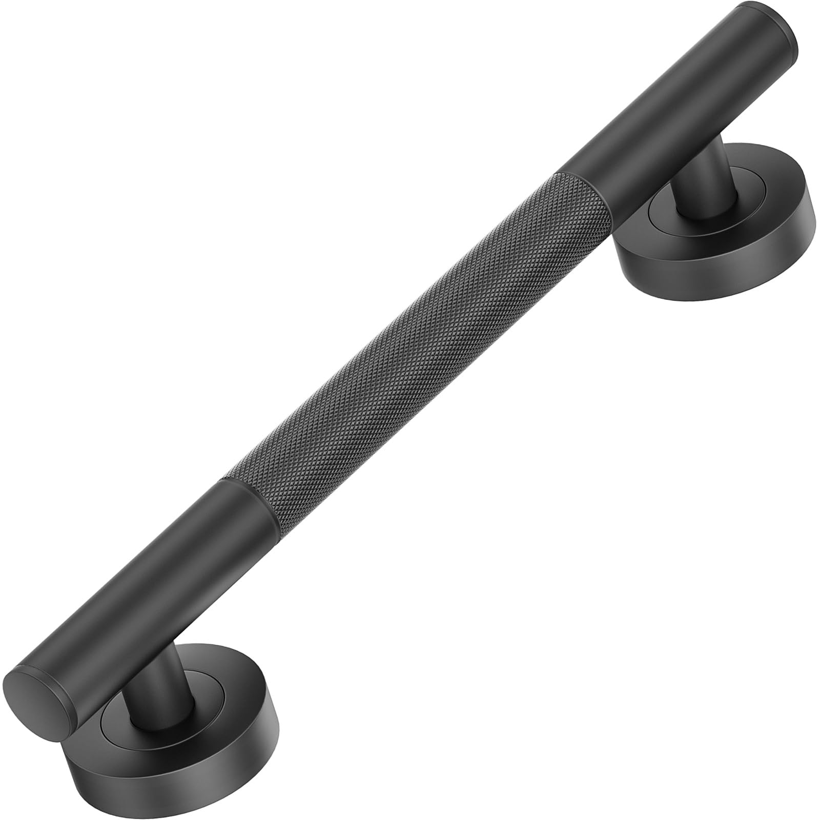Lava Odoro Black Shower Grab Bars, 12" Bathroom Safety Grab Bar Matte Black