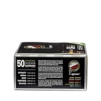 Vista 3 de Caffe Vergnano Intenso Espresso Cápsulas Compatible con máquina original Nespresso Compostable Tostado medio 50 unidades (25 onzas) Importado