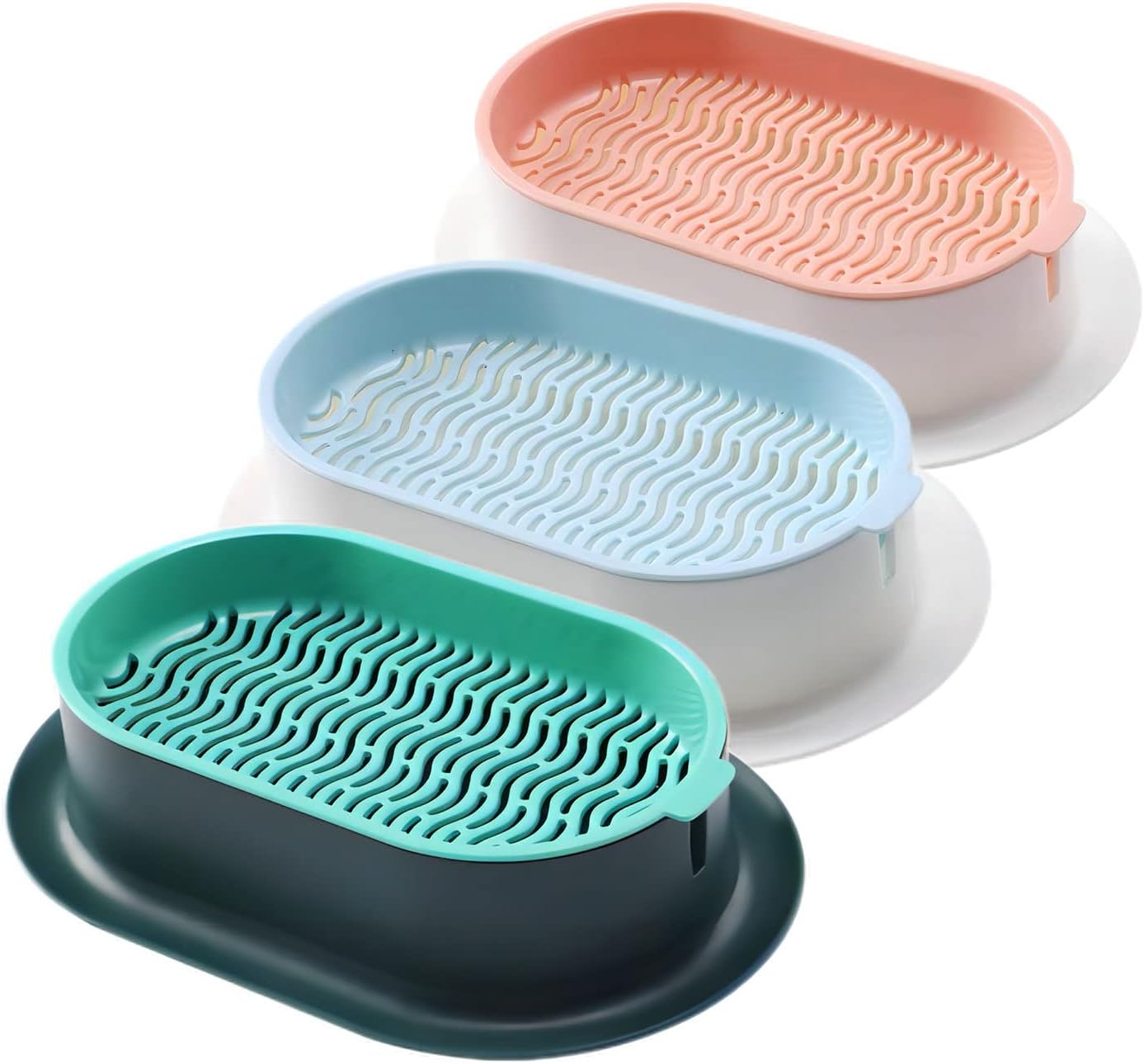 HOMOMSAE Hydroponic Cat Grass Planter 3 PCS(no Seeds