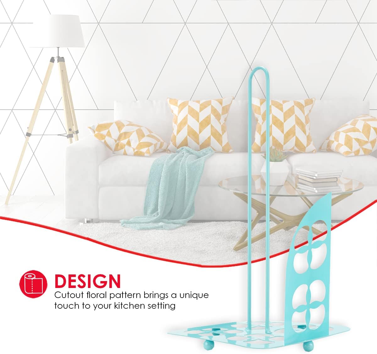 Home Basics Trinity, Turquoise Paper Towel Holder