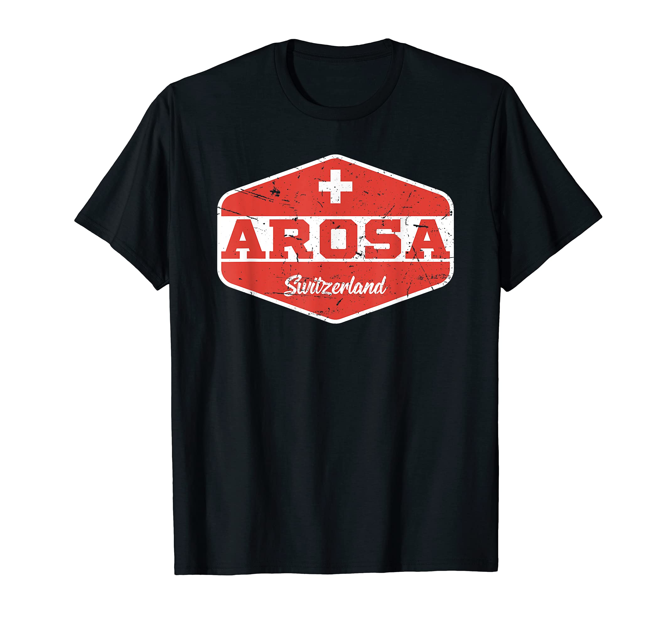Arosa Switzerland Vintage Badge T-Shirt