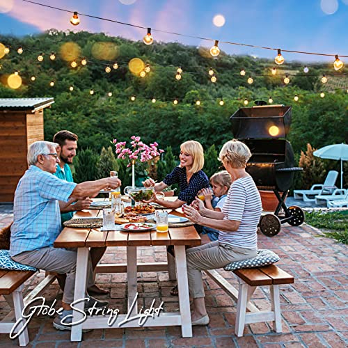 Tuuana Outdoor String Lights, 100Ft G40 Globe Patio Lights Waterproof Shatterproof, Outside Connectable Dimmable Hanging Lights With 52 Led Bulbs For Backyard Balcony Bistro Gazebo Cafe Party Wedding #TOP6