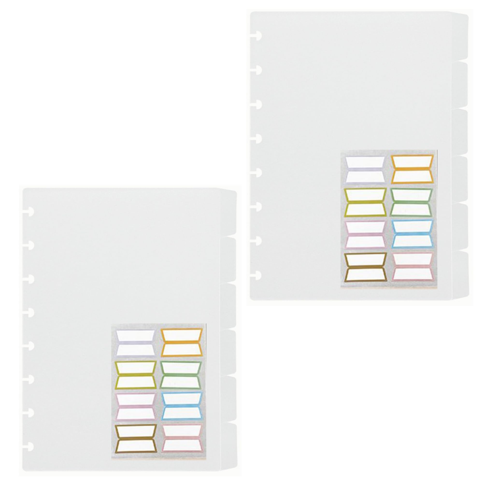 ITSYHPRO A5 Notebook Planner Discbound Index Dividers (2 Sets) with Mushroom Hole for Discbound Planner Journal Dairy Book(Size A5,Transparent Color)