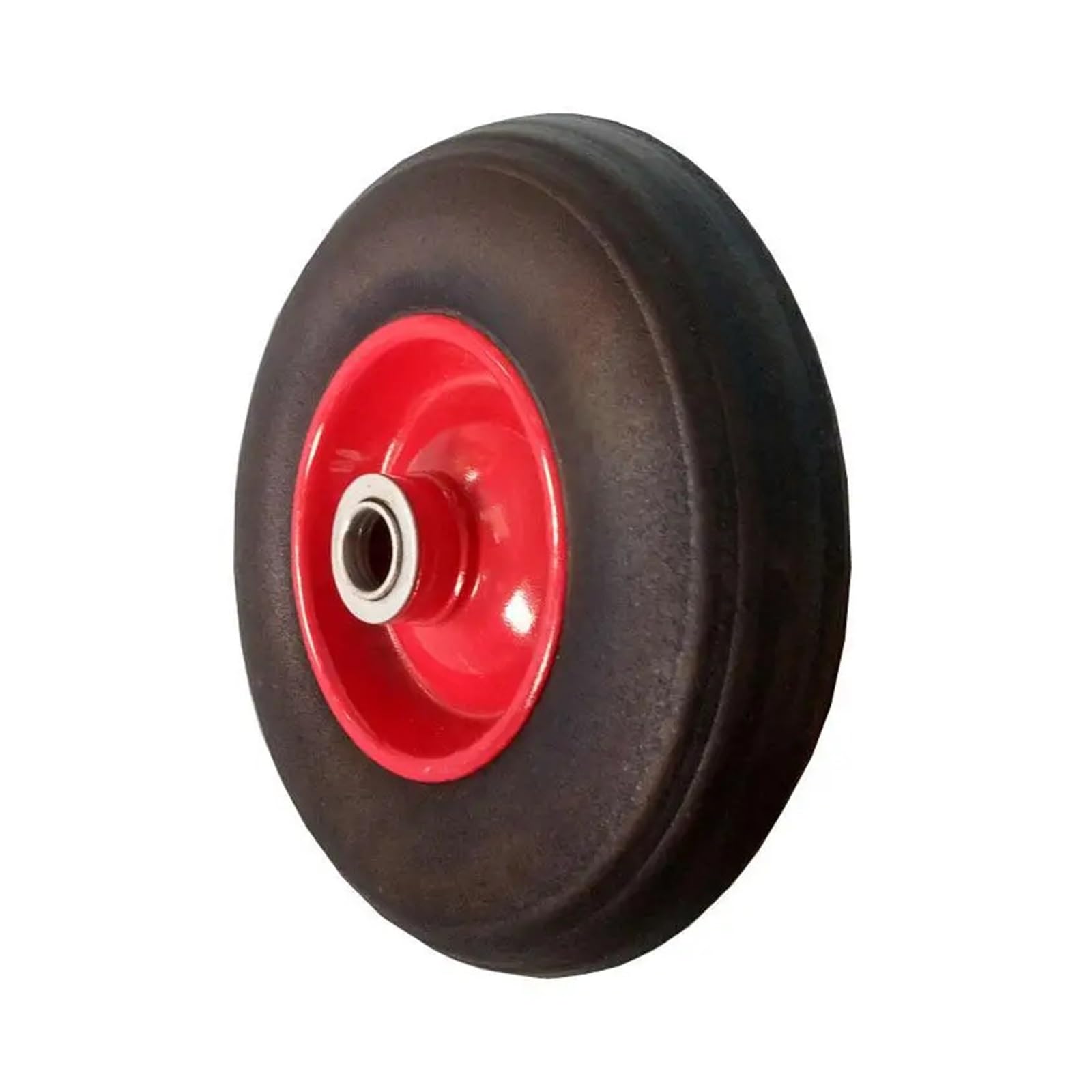 1 piece 350-4 small iron silent rubber powder solid wheel industrial tiger hand trolley