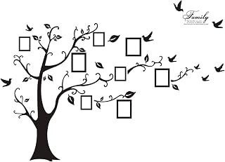 GOTOTOP Tree Photo Frame Wall Sticker with Self Adhesive Removable PVC for Family Memory Wall Decor