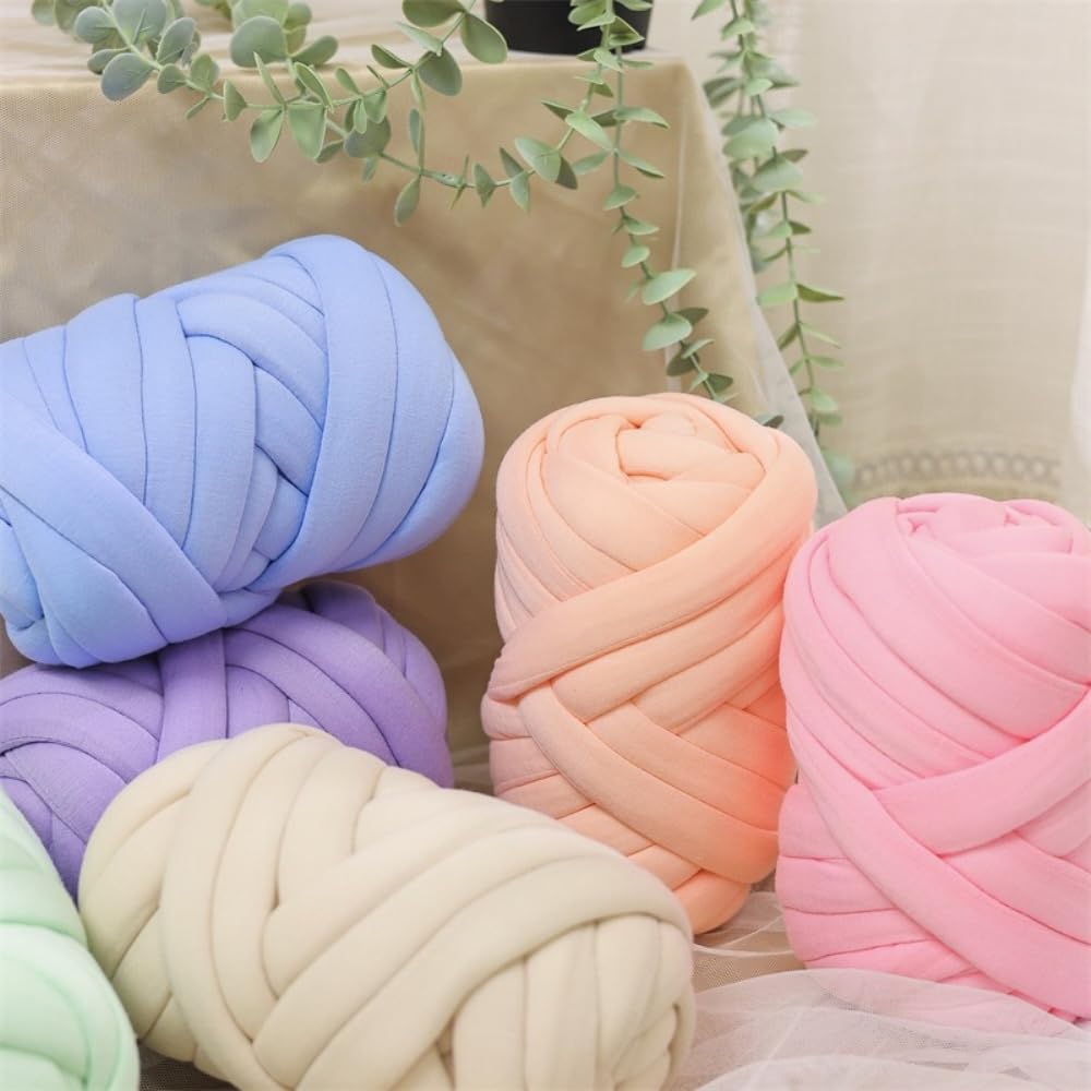 Hilo de lana gruesa, lana para tejer a mano, hilo grueso de lana de ganchillo, hilo de lana suave para manualidades, manta, cojín, mochila, cesta para mascotas, rojo castaño, 1000