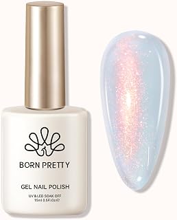 BORN PRETTY Aurora Gel Nail Polish Shimmer Glitter Iridescent Spring Summer Gel Polish Nail Art Manicure DIY at Home 15ML