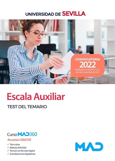 Portada de Escala Auxiliar de la Universidad de Sevilla. Test
