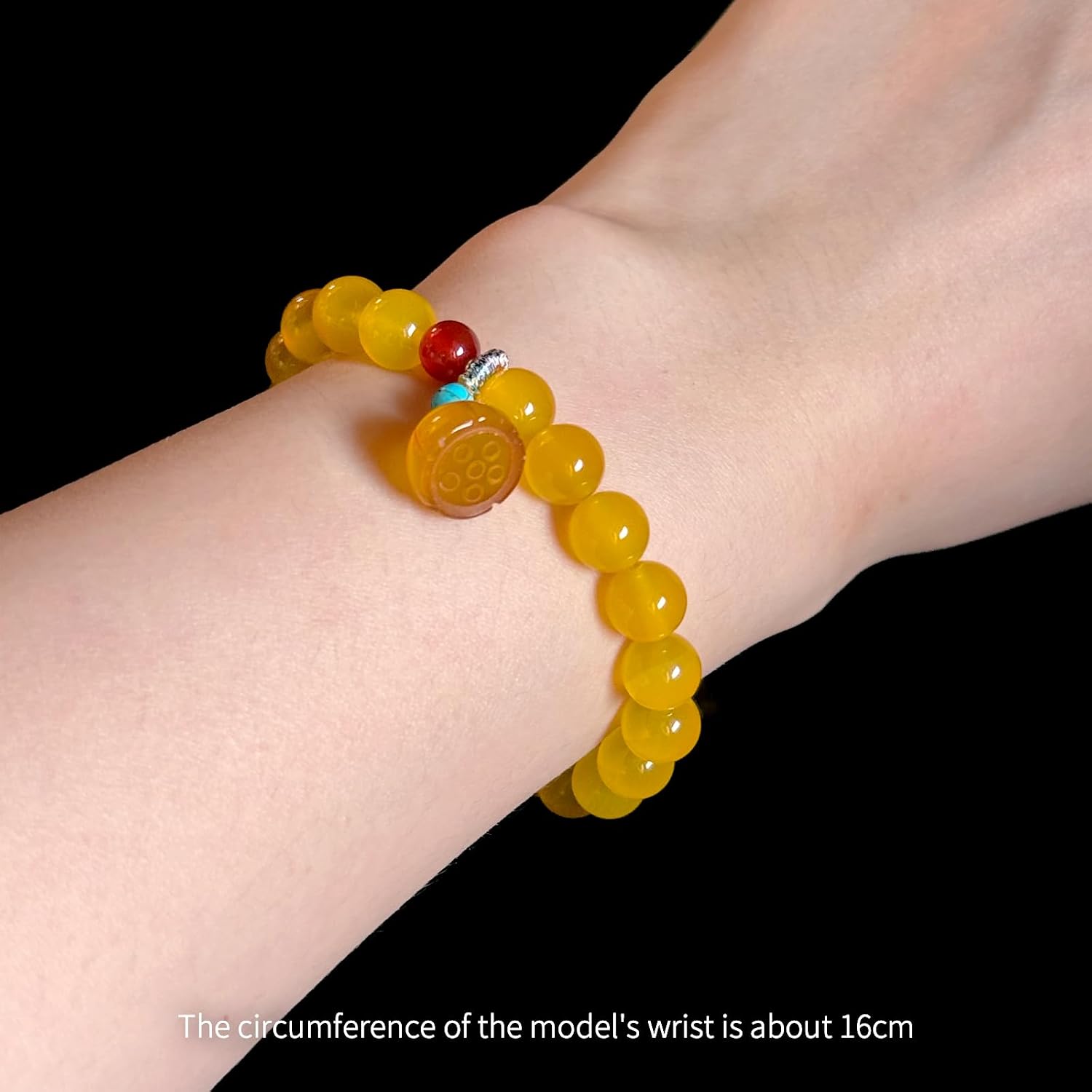 Graduation Gift for Her, Women's Yellow Agate Bracelet for Women, Natural Gemstone Crystal Healing Beads Bracelet with Lucky Amulet Charm, Solar Plexus Chakra Energy Protection... - Image 6