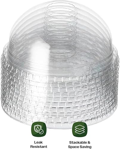 Miniatura 61 de CIAO! Tapa plana PET con ranura para pajilla, diseñada y apta para vasos de bebidas frías PET de 9 oz/12 onzas, 3.622 in (caja de 1,000)