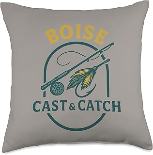 Boise Cast & Catch – Fly-Fisher River Club Throw Pillow