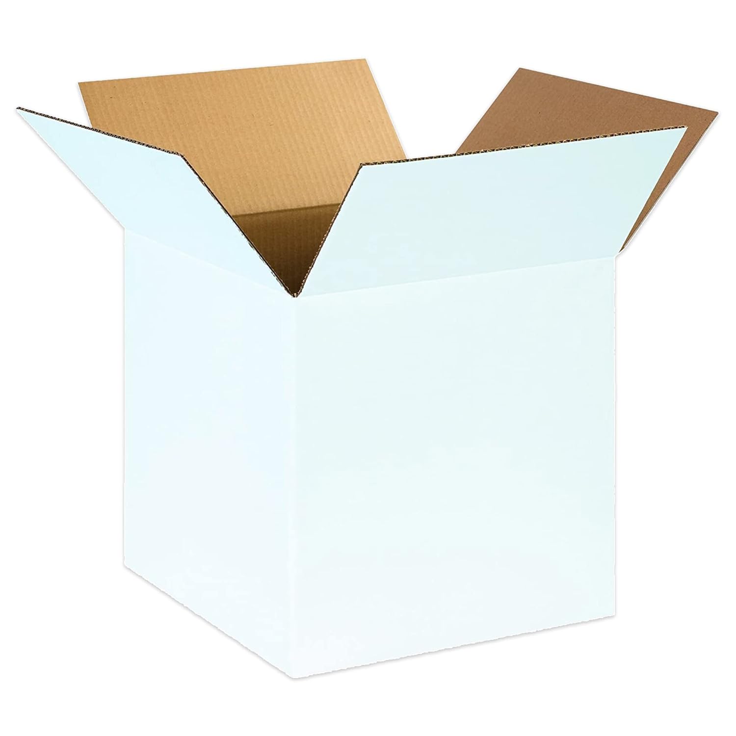 BOX USA Moving Boxes Medium White, 14"L x 14"W x 14"H 25-Pack | Corrugated Cardboard Box for Packing, Shipping and Storage14x14x14 141414