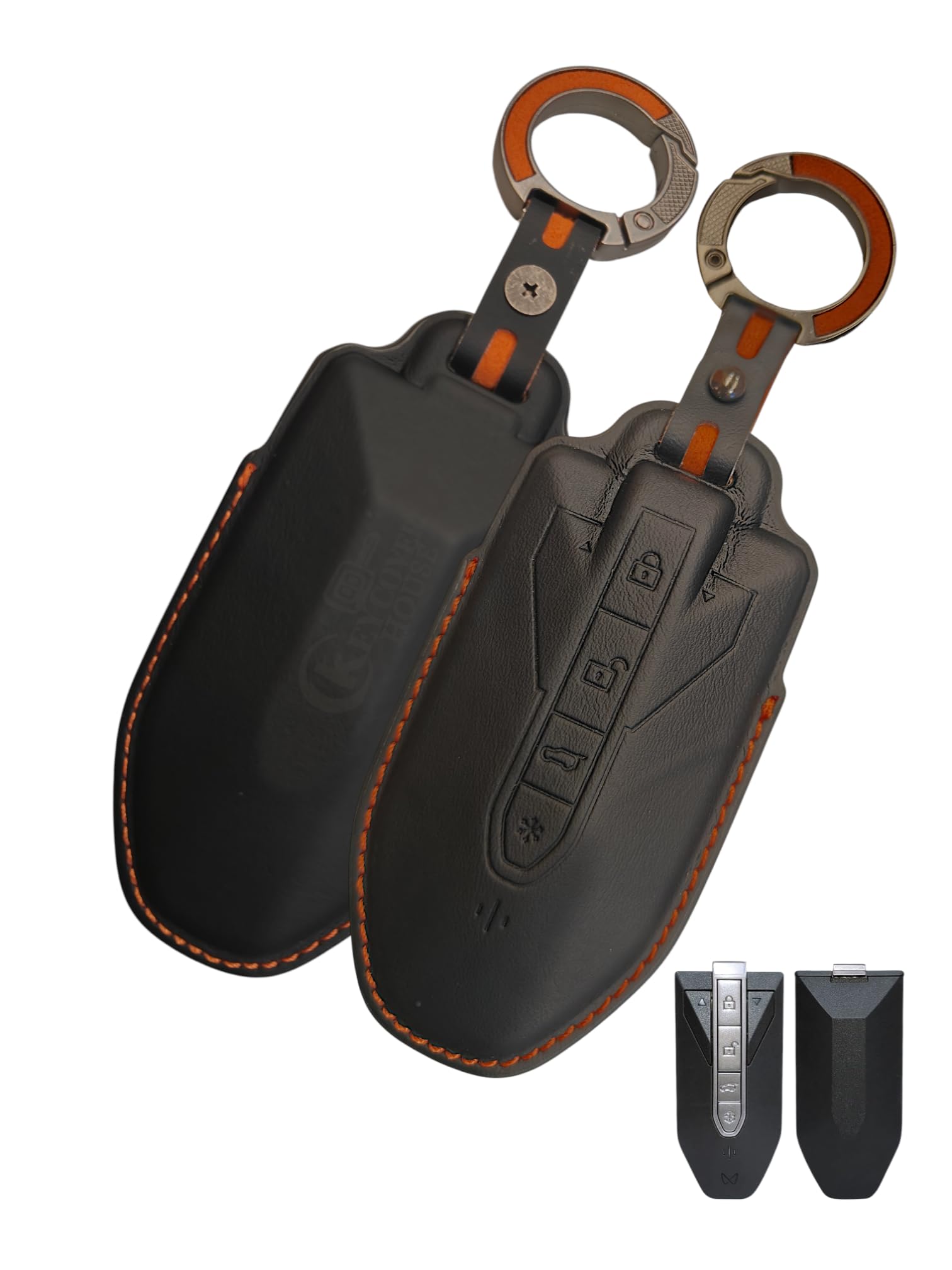 KEY COVER HOUSE Premium Leather Key Cover and Key Chain Compatible for Mahindra XEV 9e, XEV 9S, BE 6, XUV 7XO Luxury Smart Key I Stylish Look