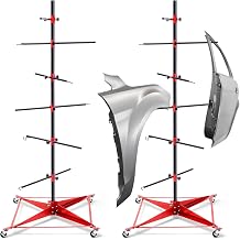 DaisyInner 70.87" Panel Tree Paint Stand Panel Holder Adjustable Center Post Hang with 4 Wheels Steel Powder Coated Painting Car Repair Holder Rack for Automotive Doors Bumpers Fenders Hoods