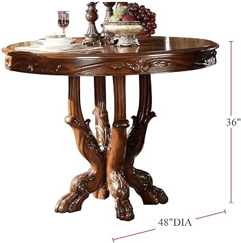simple relax Round Counter Height Dining Table, Cherry Oak