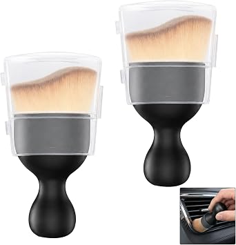 2Pcs Car Interior Cleaning Brushes Soft Bristles for Auto Detailing