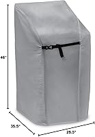 Vista 4 de Protective Covers 1163 Funda apilable para silla de patio, 28.5 pulgadas de largo x 35.5 pulgadas de ancho x 46 pulgadas de alto, gris