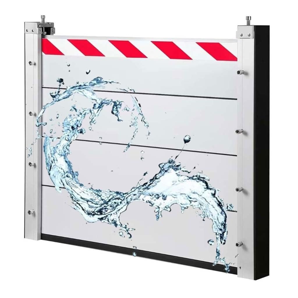 Inondation cave évitée avec la barrière anti-inondation aluminium amovible 67 x 60 cm