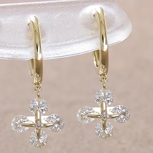 Amazon | K18 ダイヤモンド フープピアス 1カラット 1ct | ピアス 通販