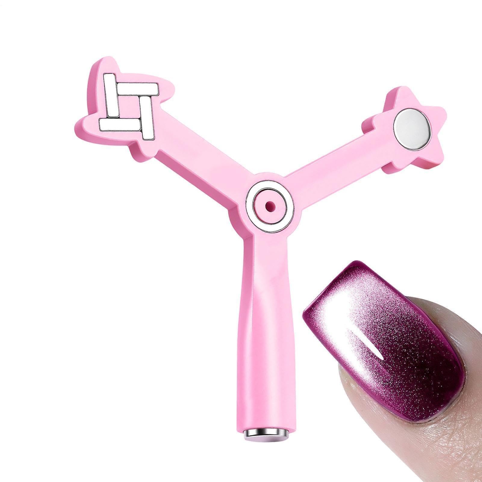 Muiltvoe Magnetic Nail Tool, 4 in 1 Portable Manicure Art Stick, Magnet Tool for Nails, for Women, Girls, Professionals, Beginners, Art Design, Home, Salon, Studio