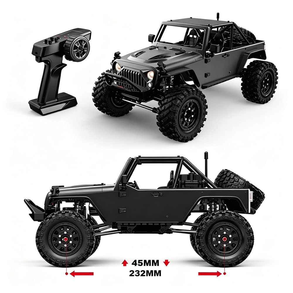 H12Y RC Crawler pojazd wspinaczkowy, zdalnie sterowany samochód ciężarowy 1/12, model 4WD Off-Road All Terrain, samochód wspinaczkowy 2,4 G, bezszczotkowy silnik RC, zdalnie sterowany samochód
