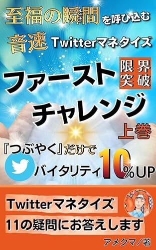 Twitter Monetization Pushing the Limits First Challenge Sound Speed Twitter Monetization Volume 1: Vitality increases by 10% just by tweeting Twitter Monetization ... 11 Questions Answered (Japanese Edition)