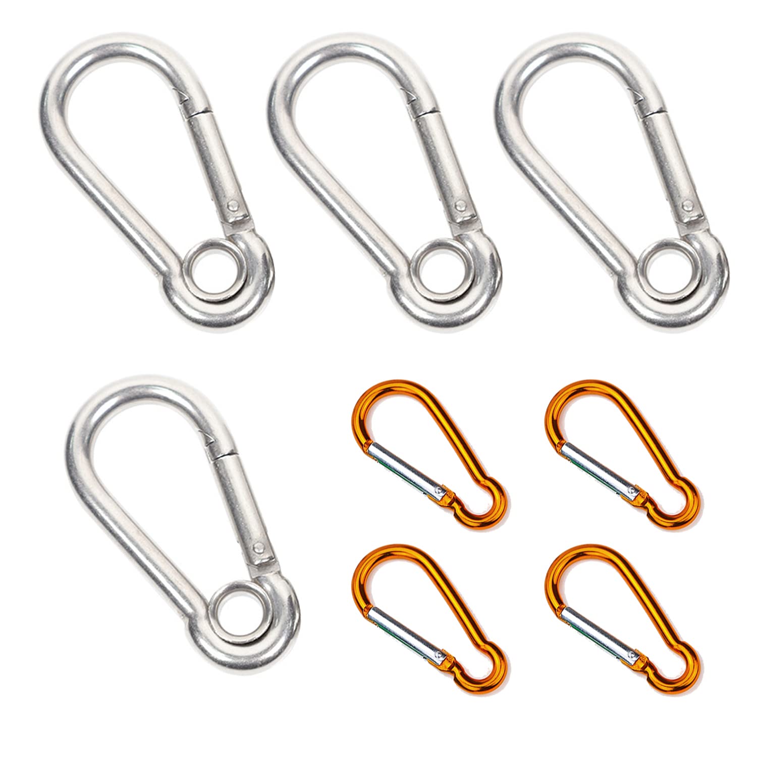 Set 15 Moschettoni Acciaio Inox - 4cm, Portata 36kg, Per Chiavi, Campeggio E Escursionismo - Foto 8