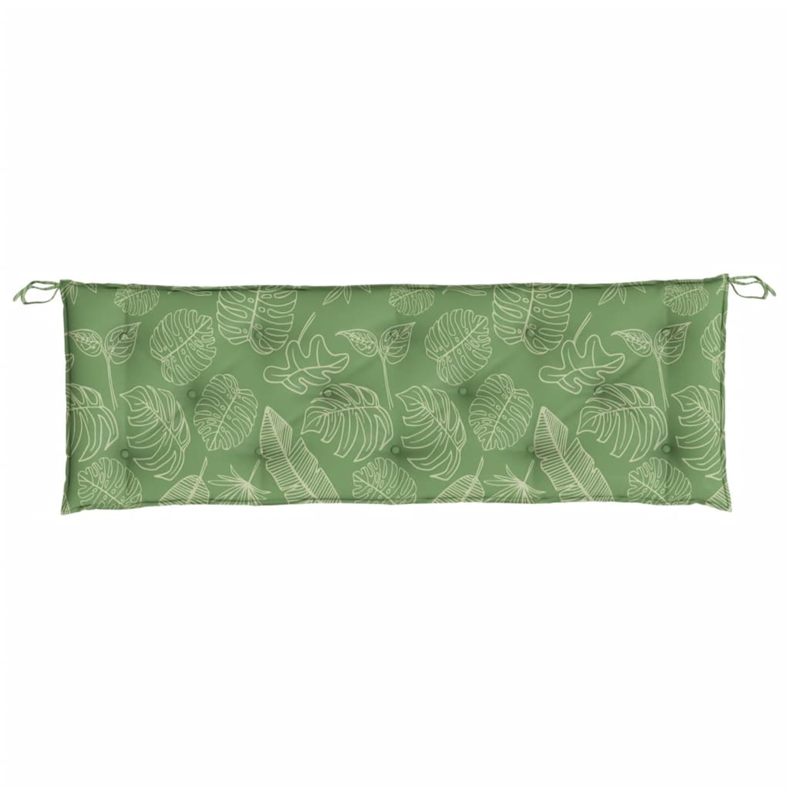 Cuscini Panca Giardino 2 pz Motivo a Foglie 150x50x7 cm Tessuto,Cuscini per Panche da Giardino,Cuscini Panca Giardino-361713