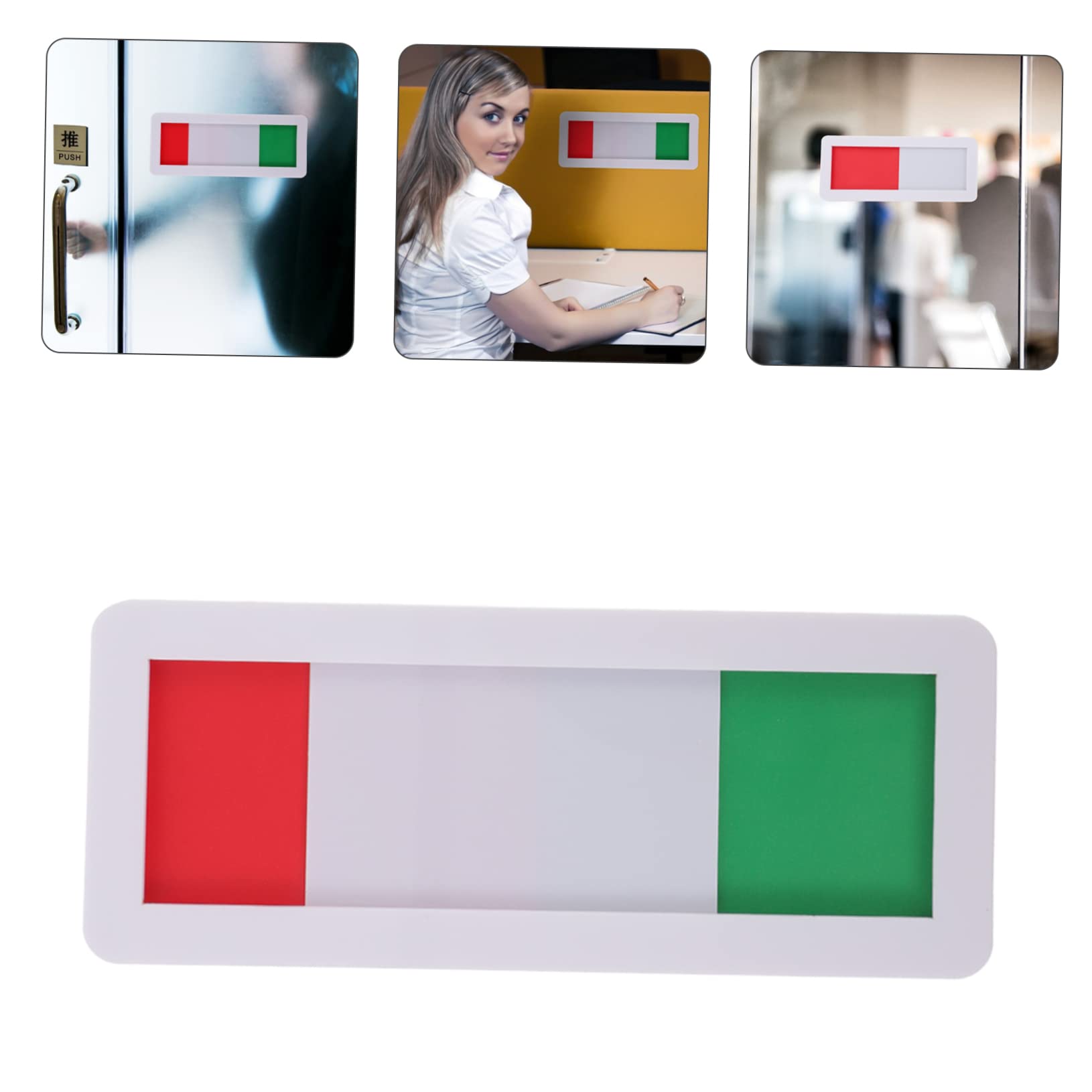 2 Cartelli Per Porte Scorrevoli In Uso/Disponibile – In Acrilico Con Cursore, 19,5x5,5 Cm, Per Ufficio E Privacy