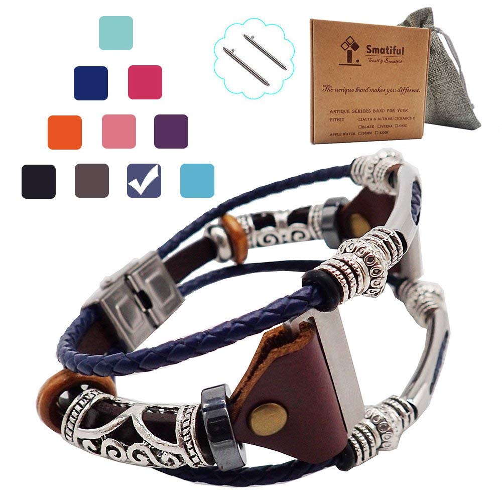 Smatiful Versa Bracelet with Box Pack for Women, Adjustable Replacement Watch Band for Fitbit Versa, Muti Colours