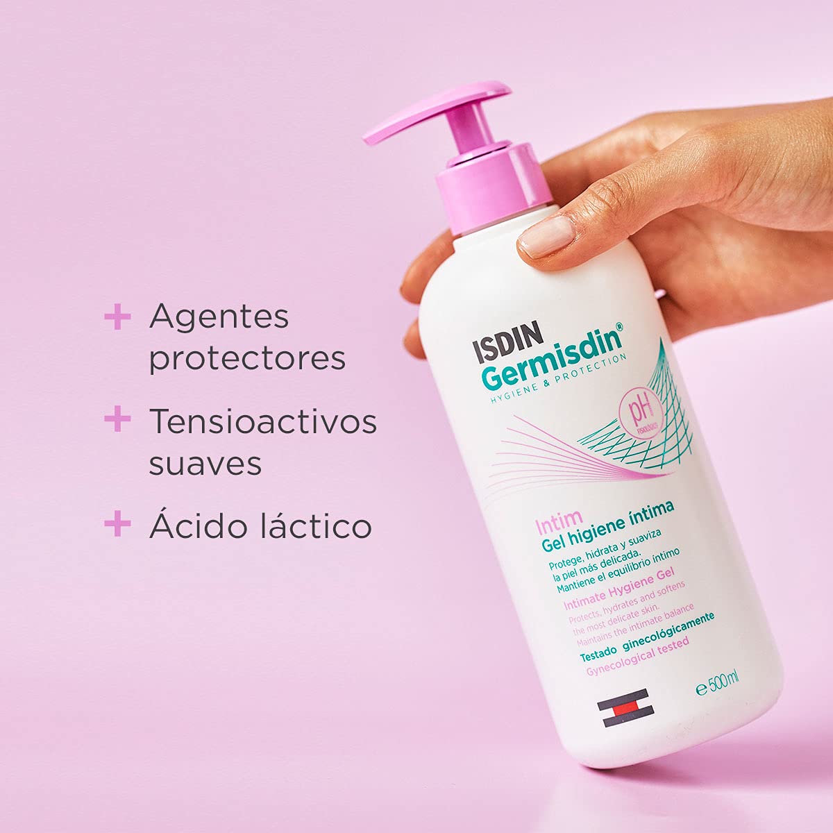 ISDIN Germisdin Higiene Íntima, Gel suave de uso diario. Protege, hidrata y regula el pH de la zona íntima