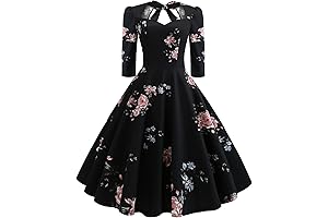 BBOnlineDress Women Short 1950s Retro Vintage Cocktail Party Swing