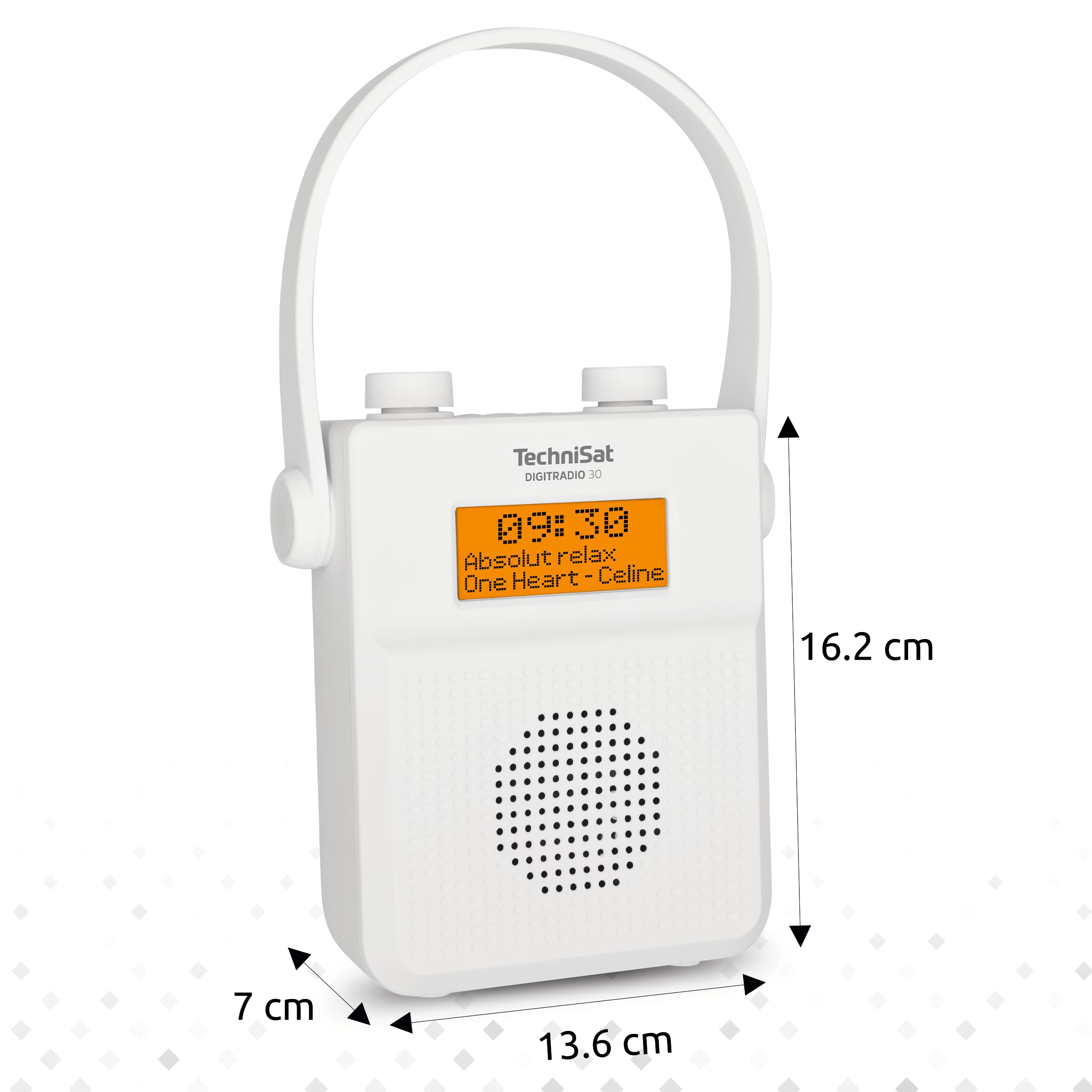 TechniSat DIGITRADIO 30 Radio da doccia impermeabile DAB+ DAB FM Bluetooth IPX5 bianco
