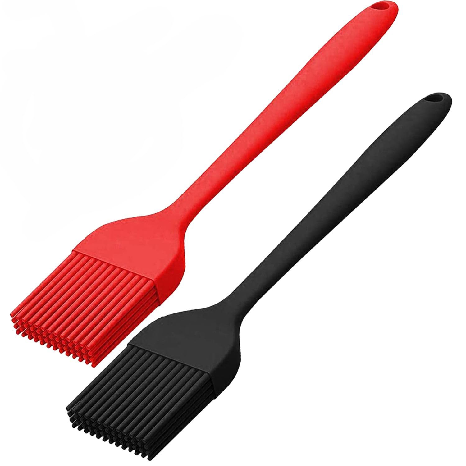 Lightyear Silikon Backpinsel Set, 2 Stück - Hitzebeständig Bis 230°C, Lebensmittelecht, Spülmaschinenfest, Ideal Zum Grillen & Backen (Rosa)
