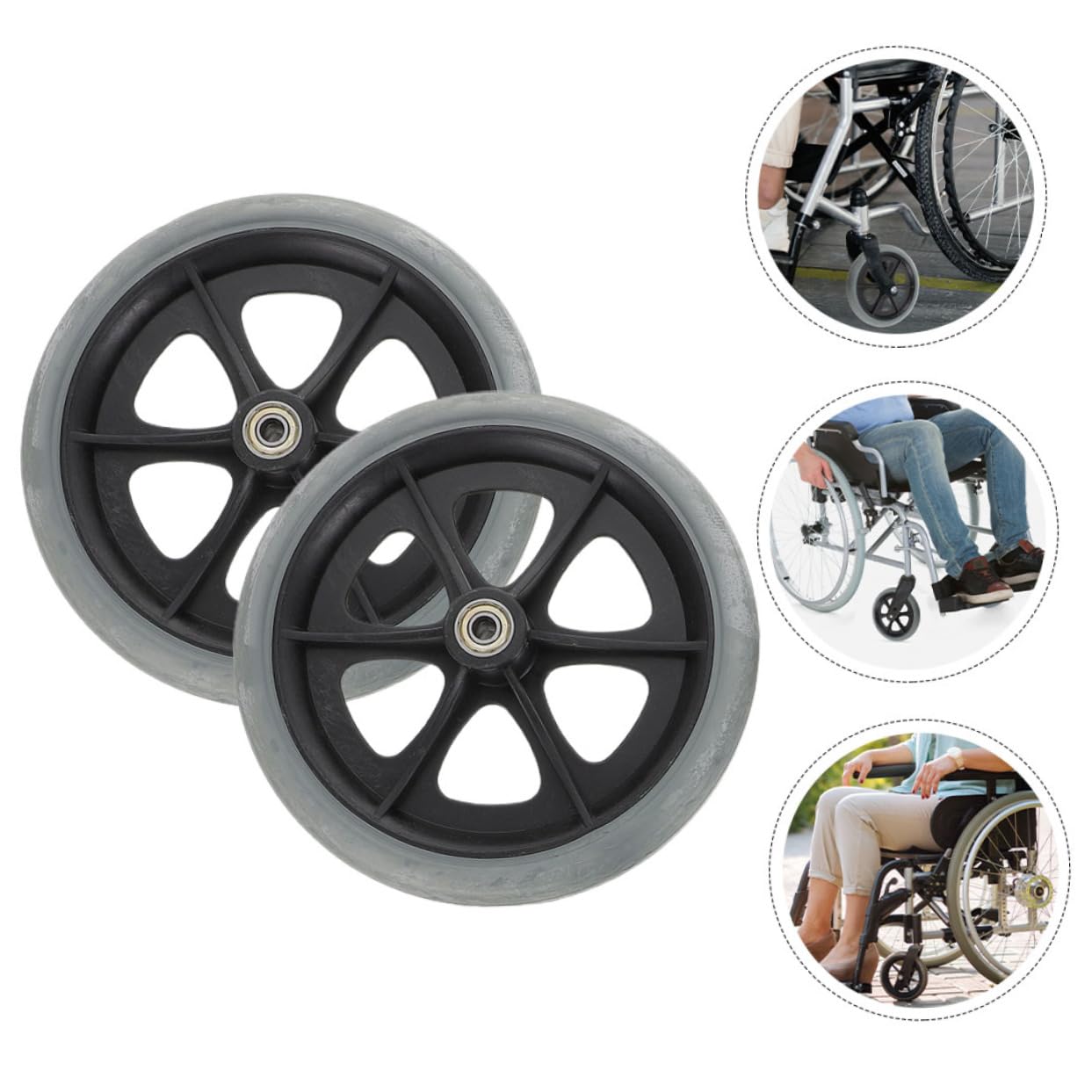 Artibetter 2piezas Ruedas Delanteras Para Reemplazo De Para Andadores Accesorio De Para Silla De