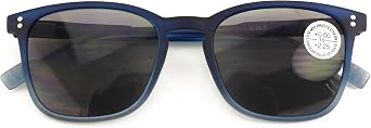 Lightweight Men Progressive Bifocal Reading Sunglasses No Line, No Bubble Zero Power on Top, UV Protection