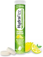 UPSA HydraFizz Detox Electrolytes and Artichoke, 16 Tablets | Electrolytes, with plant extracts and vitamin C. Lemon flavor for hydration and digestion support.