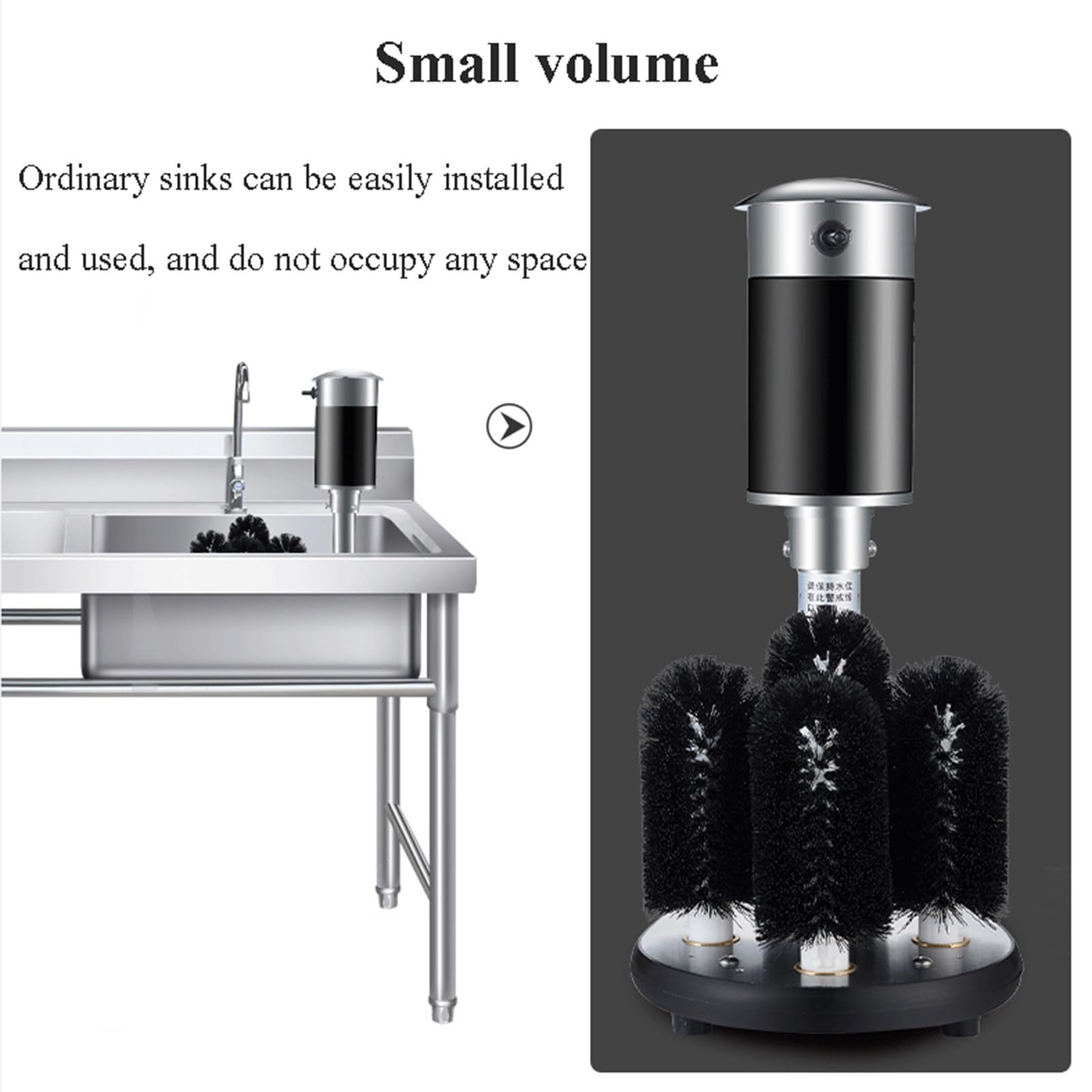 Pulidora eléctrica comercial de 5 cabezales para copas de vino y limpiador automático de cristales para hoteles, ideal para manchas de café y pintalabios.