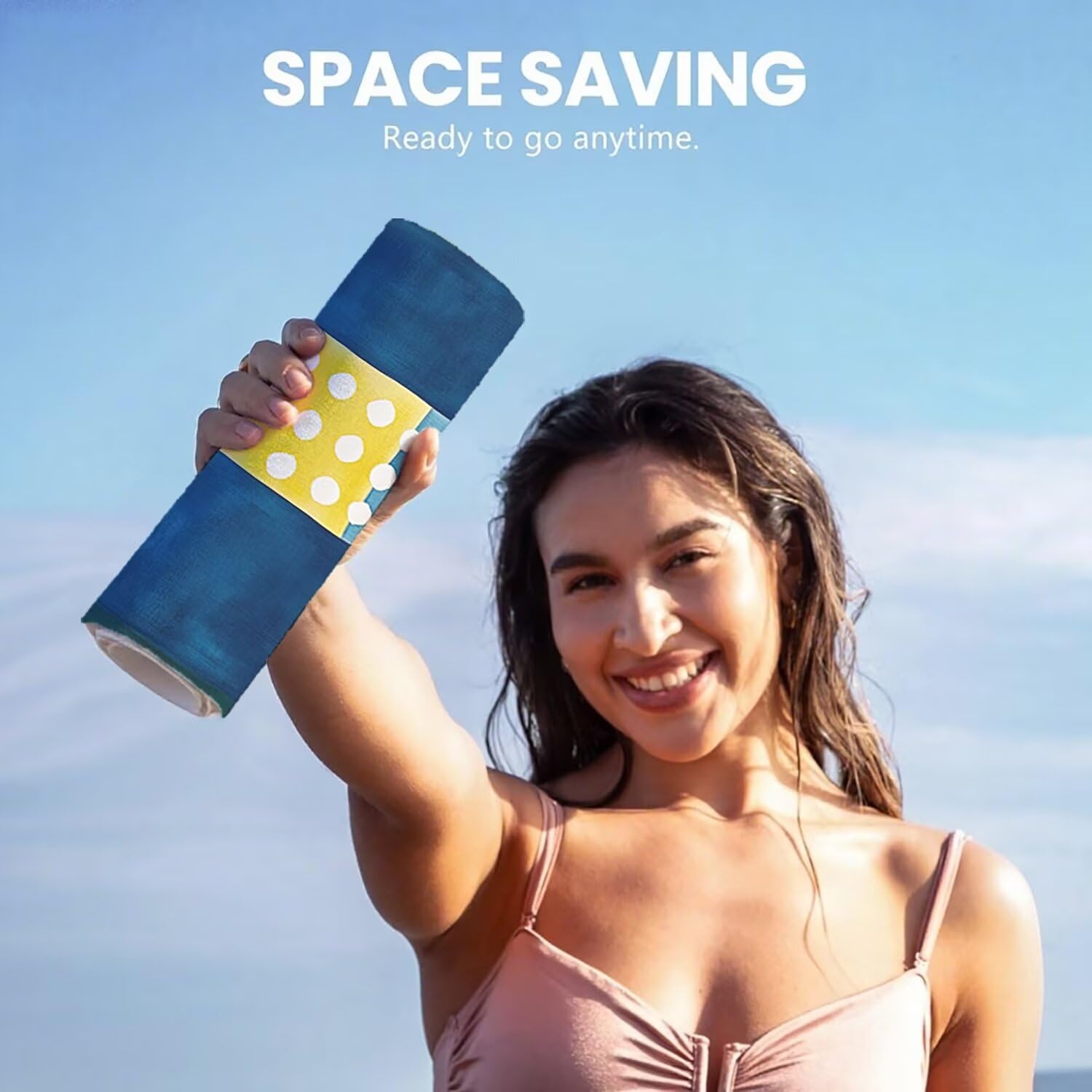Toalla Playa Grande 160x220 Toalla Playa Microfibra, Ligera Secado Rápido, Sin Arena Portátil Toallas para Viajes, Hombre, Mujer Toallas, para Natación, Camping, Gimnasio (Azul Geometría) p-552