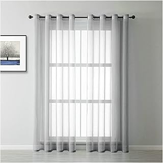 Gualiy Curtains Modern Living Room, Solid Color Living Room Curtains Modern 52 x 84 inch Grey Double Window Curtains for Bedroom