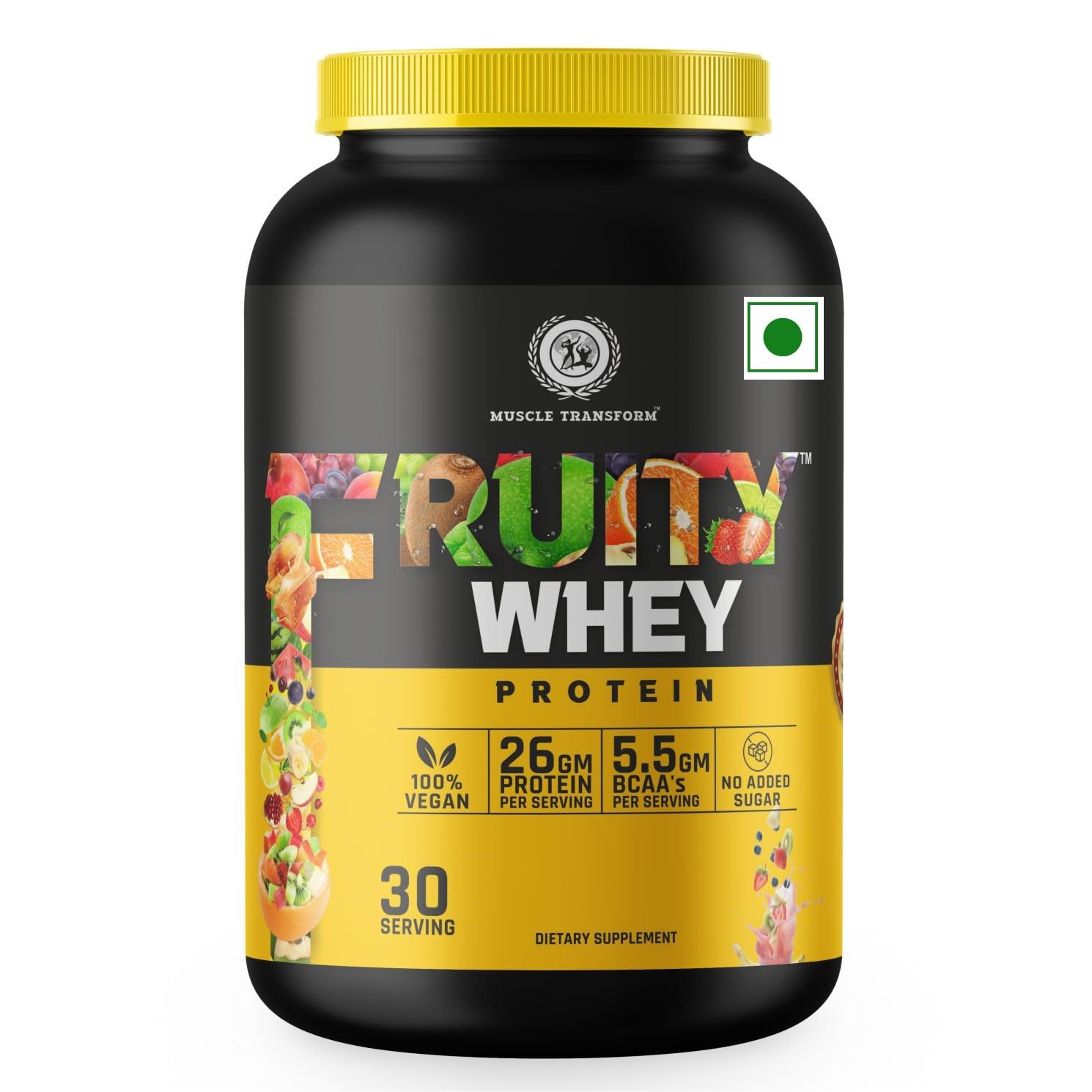 Muscle Transform 100 Whey Protein Powder Post Workout Whey Protein Isolate BCAA, Leucine