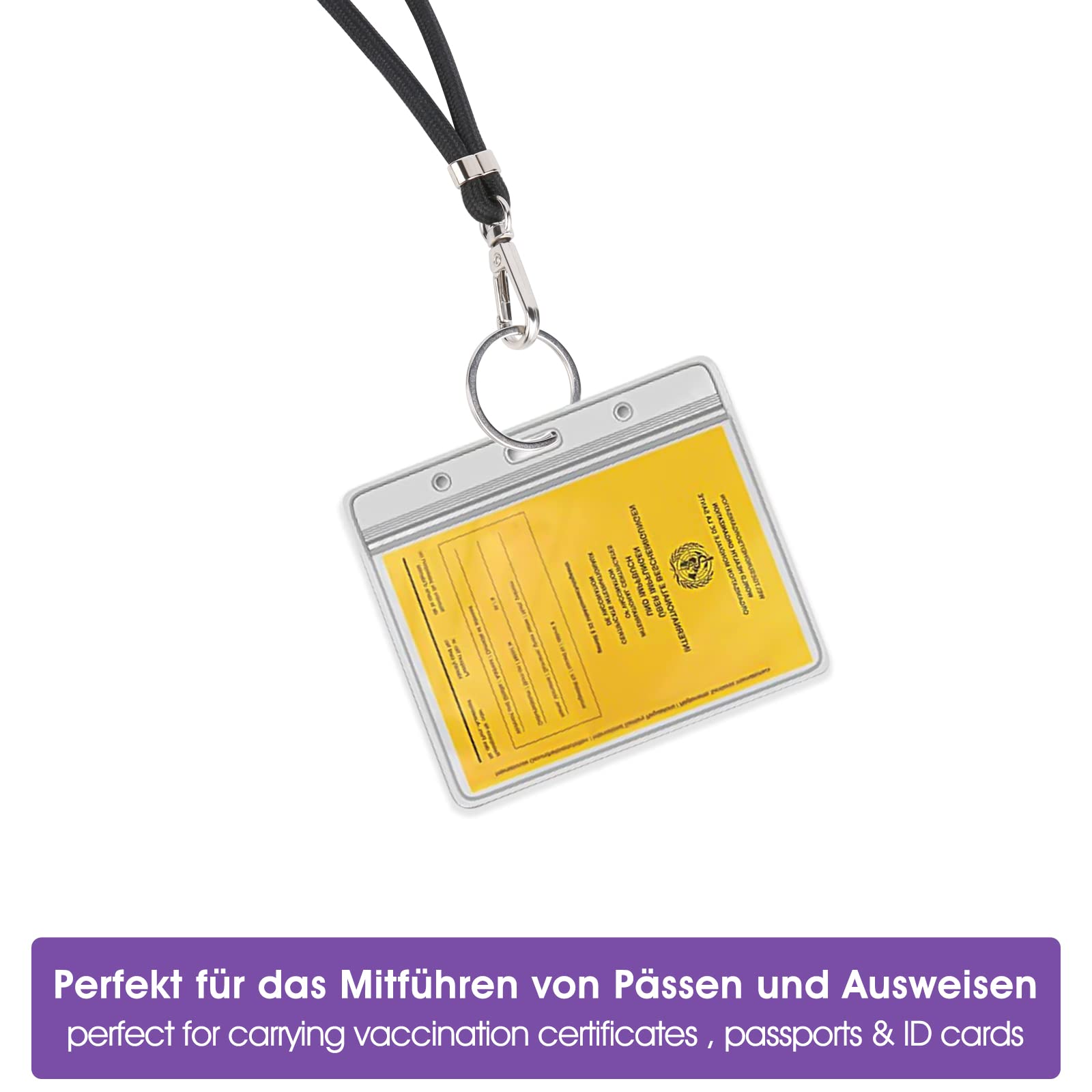 HUIX- Collier Porte Carte Porte Badge Porte Badge Tour De Cou Poche