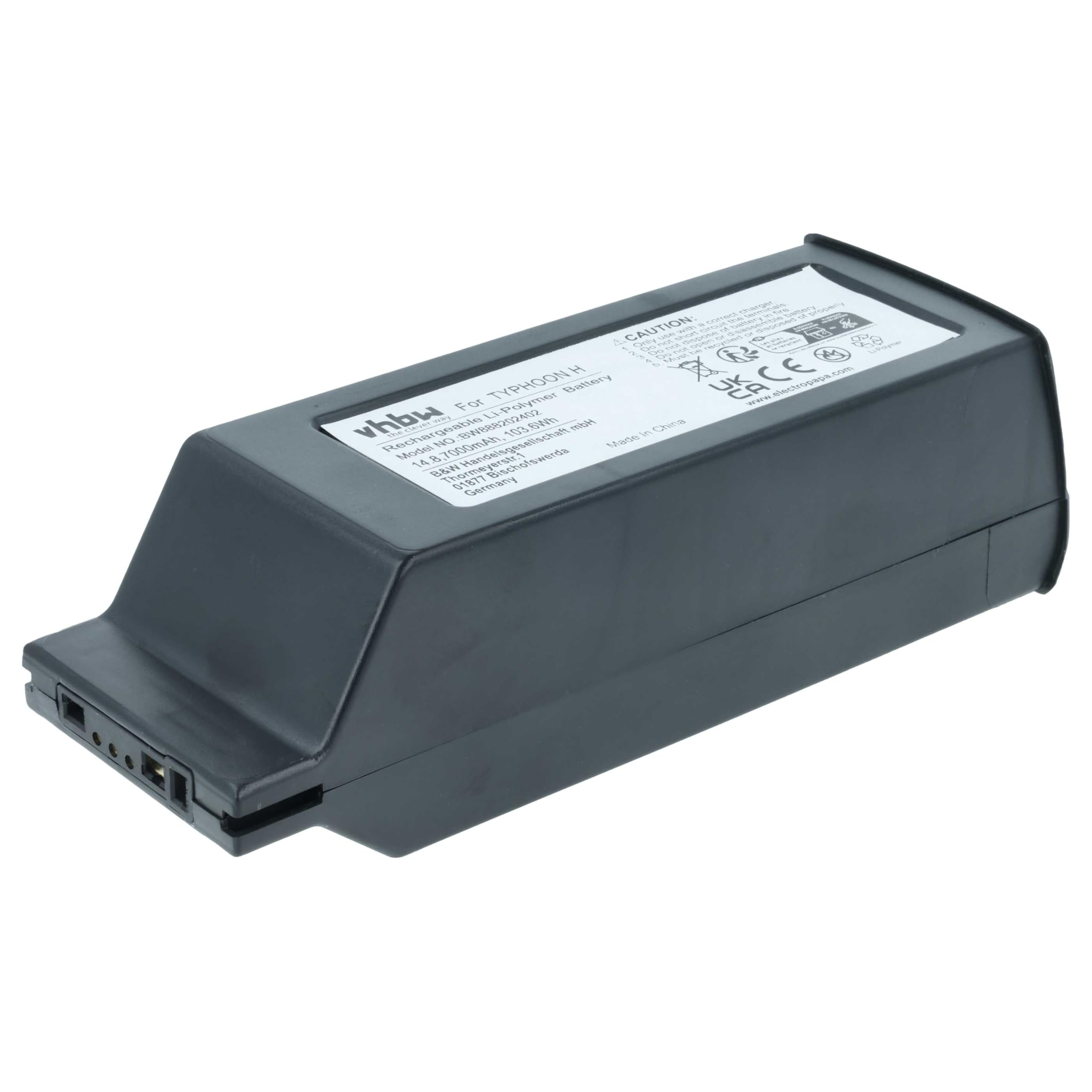 vhbw batteria compatibile con Yuneec H480, Typhoon H drone quadricottero multicottero (7000mAh, 14,8V, Li-Poly)