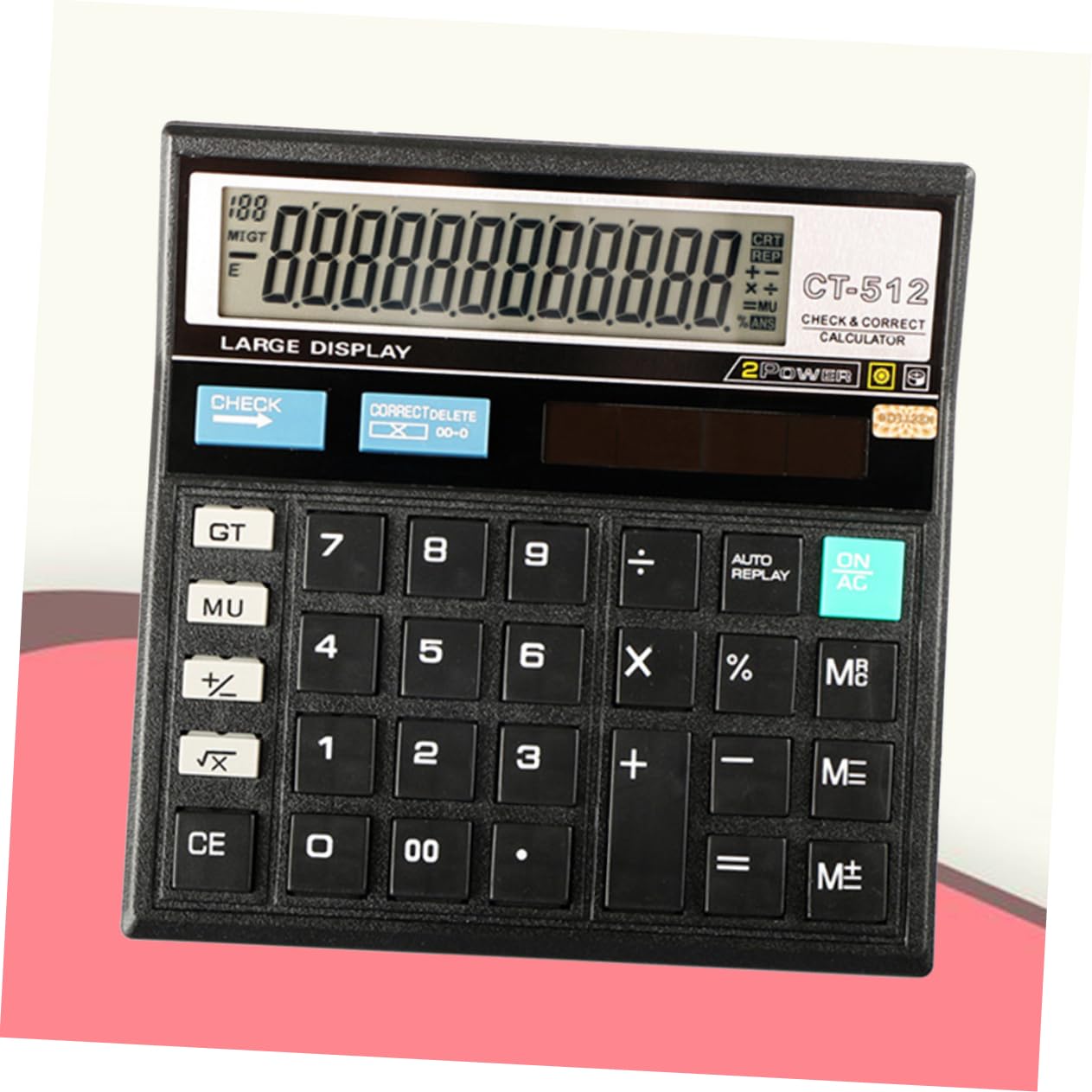 Hemobllo 3pezzi Calcolatrice Da Scrivania Nera Ct Calcolatrice Finanziaria e Contabile Per Ufficio e Scuola Design Pratico e Leggero Per Facile Utilizzo e Trasporto